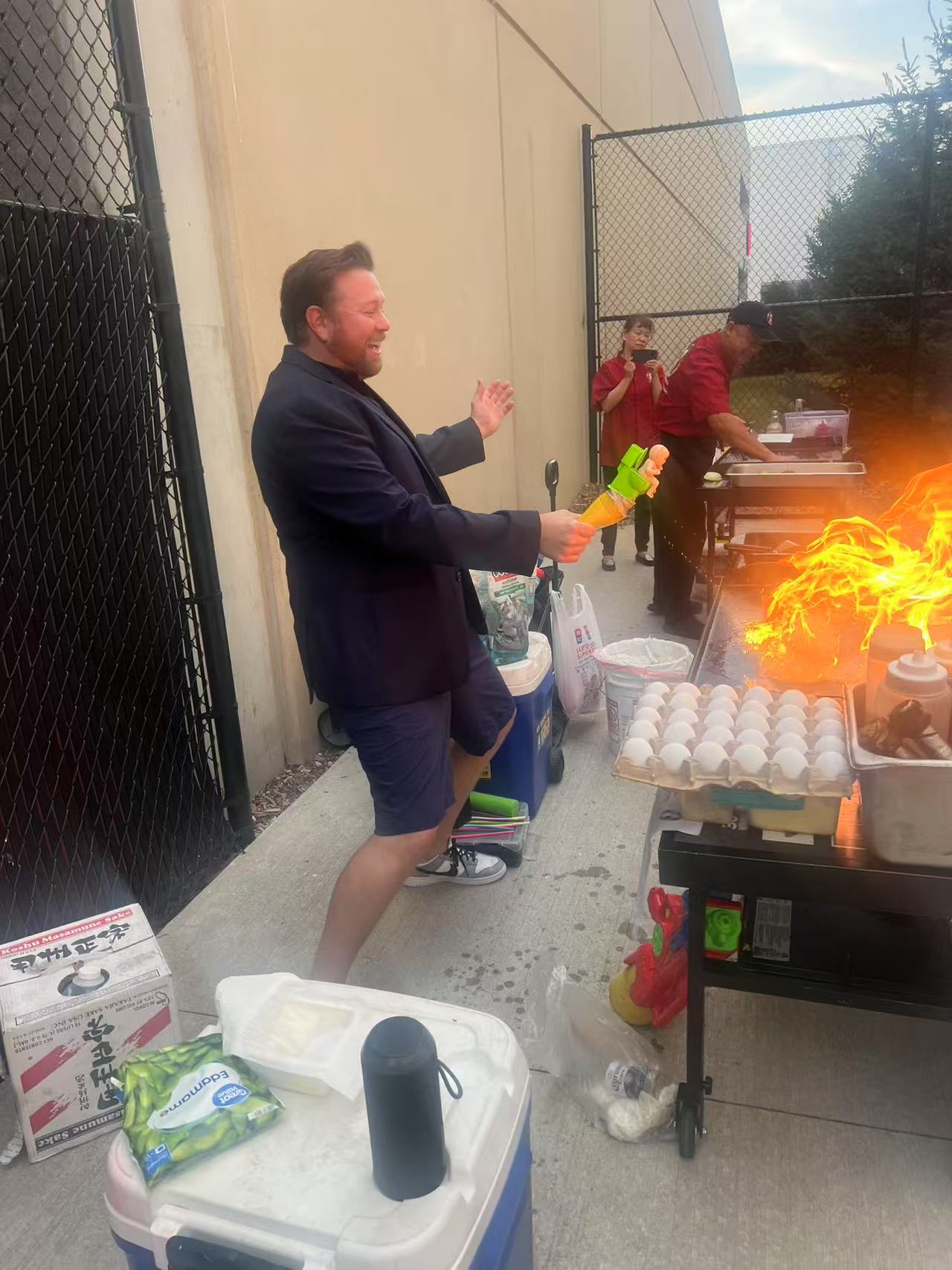 Private hibachi chef fire show at home Atlanta Georgia