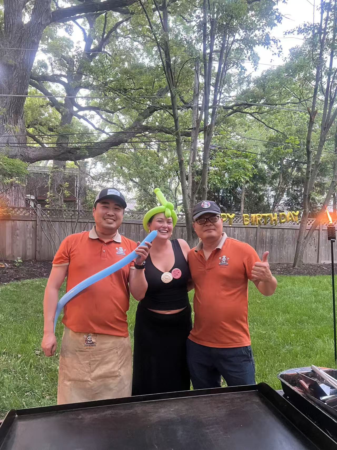 Hibachi at home Atlanta private party outdoor setting